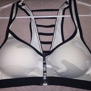 PINK Zip-Up Sports Bra